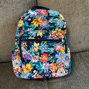 Vera Bradley cotton campus backpack machine washable size 12X16 brand new.